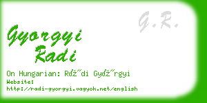 gyorgyi radi business card